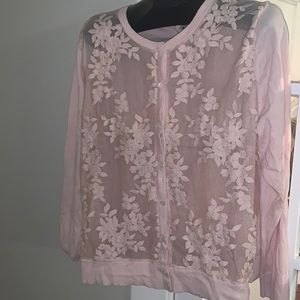 A new day pink sheet front cardigan